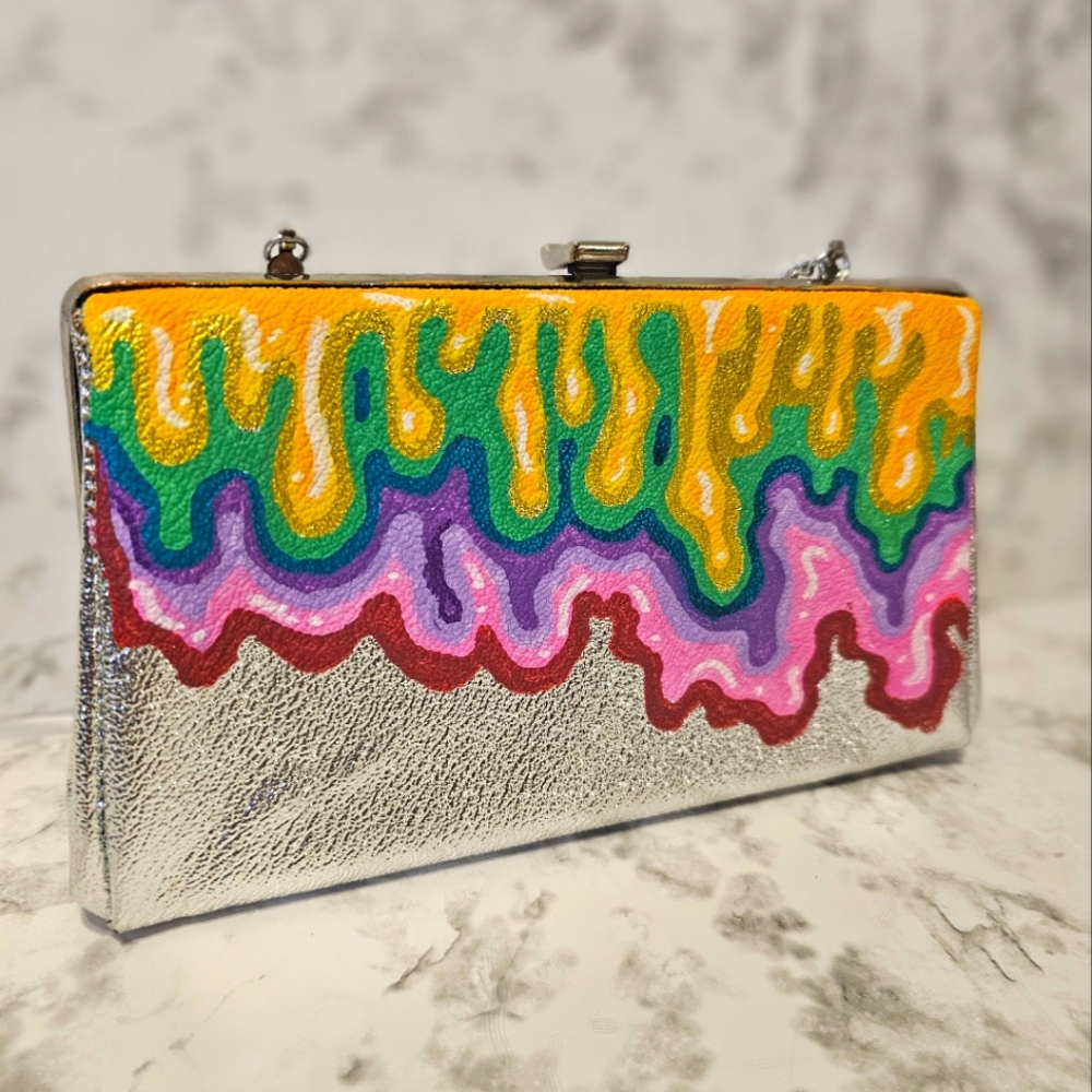 Vintage Custom Painted Purse
